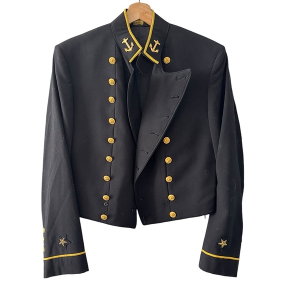 Vintage US Naval Academy Jacket Uniform Flying Cross Navy Jacket Preppy Academia - Picture 3 of 16